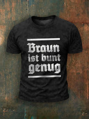 Herren Braun ist bunt genug bedrucktes Kurzarm-T-Shirt zartstils