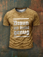 Herren Braun ist bunt genug bedrucktes Kurzarm-T-Shirt zartstils