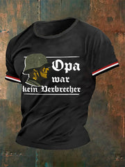 Opa War kein Verbrecher Bedrucktes Kurzarm-T-Shirt für Männer zartstils