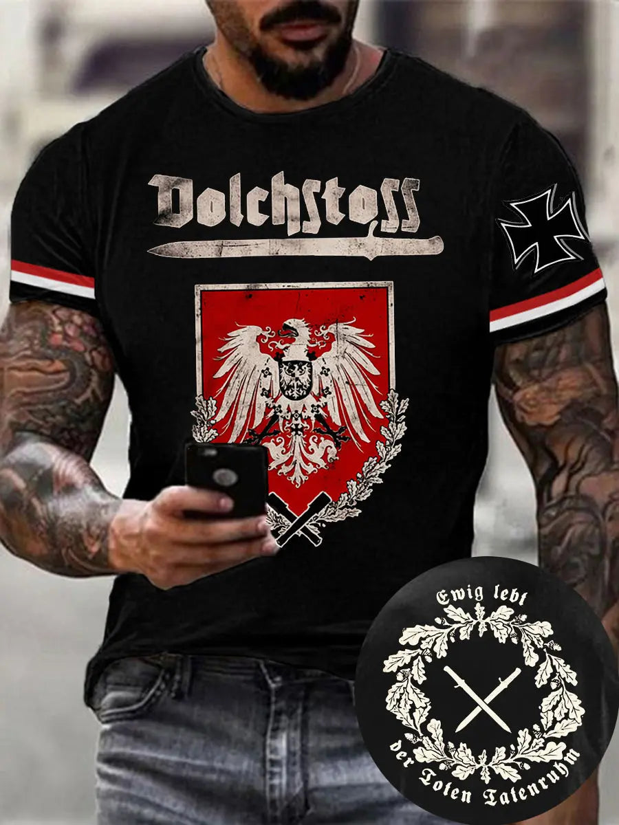Herren Deutschland Ewig lebt der Toten Taten ruhm T-Shirt zartstils