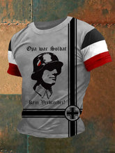 Opa War Soldat Kein Verbrecher Bedrucktes Kurzarm-T-Shirt für Männer zartstils