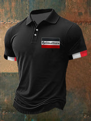 Heim treu Bedrucktes Kurzarm-Polos hirt für Herren zartstils