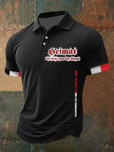 Männer Heimat ist nicht ein Wort bedrucktes Kurzarm-Polos hirt zartstils