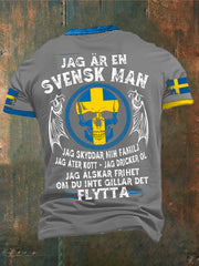 Jag är Svenska Sverige Tryckt T-shirt zartstils