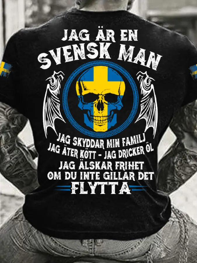 Herrens Sverige Jag är Svensk T-shirt zartstils