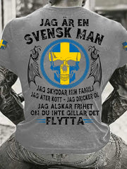 Herrens Sverige Jag är Svensk T-shirt zartstils