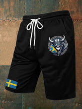 Mäns Sverige Viking Style Tryckta Shorts zartstils