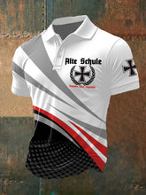 Bedrucktes Kurzarm-Polos hirt für Männer Alte Schule zartstils