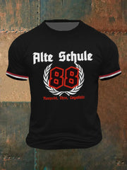 Männer Alte Schule T-Shirt mit kurzen Ärmeln zartstils