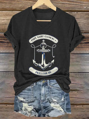 Women's Pope St. Clemens Catholic Patron Saint Sailors Boat  short-sleeved T-shirt zartstils