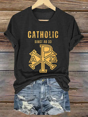 Women's Roman Catholic Since Ad 33  Short Sleeve T-Shirt zartstils