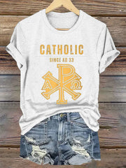 Women's Roman Catholic Since Ad 33  Short Sleeve T-Shirt zartstils