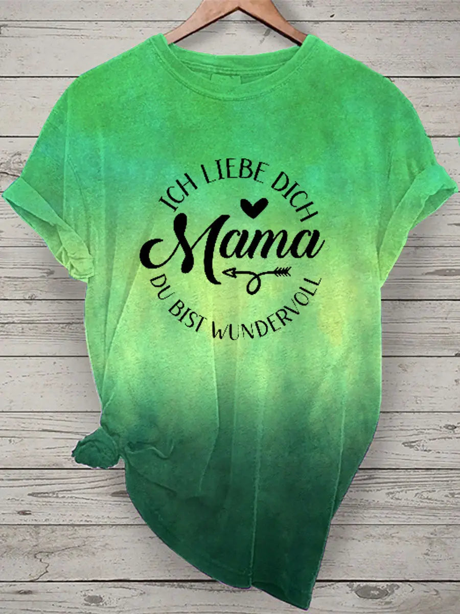 Damen Muttertag Geschenk Kurzarm T-Shirt zartstils