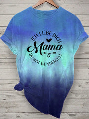 Damen Muttertag Geschenk Kurzarm T-Shirt zartstils