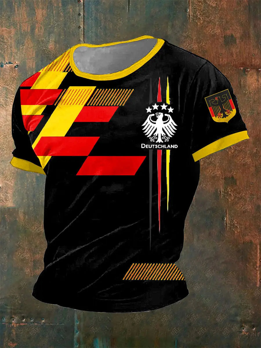 Deutschland bedrucktes Kurzarm-T-Shirt für Männer zartstils
