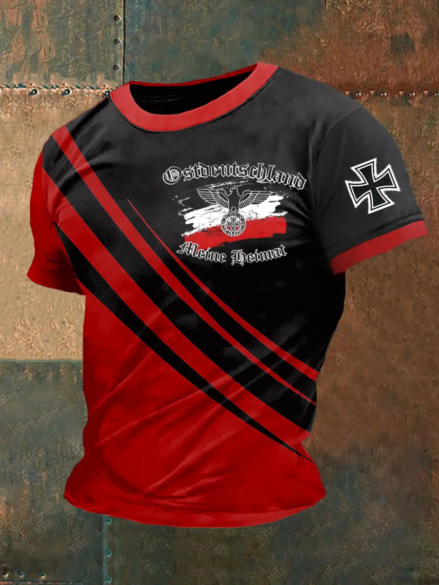 Bedrucktes Kurzarm-T-Shirt für Männer in Ost deutschland zartstils