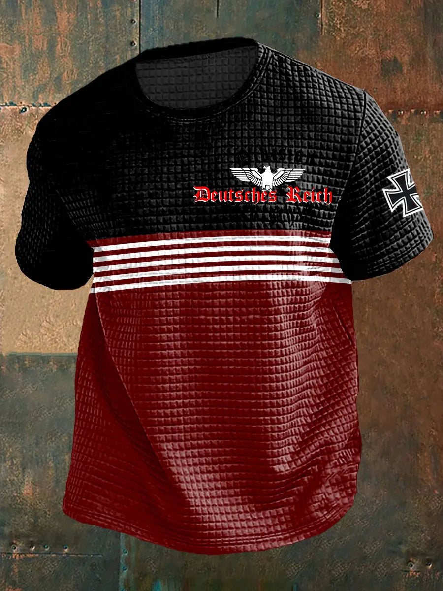 Deutsches Reich bedrucktes Kurzarm-T-Shirt für Männer zartstils