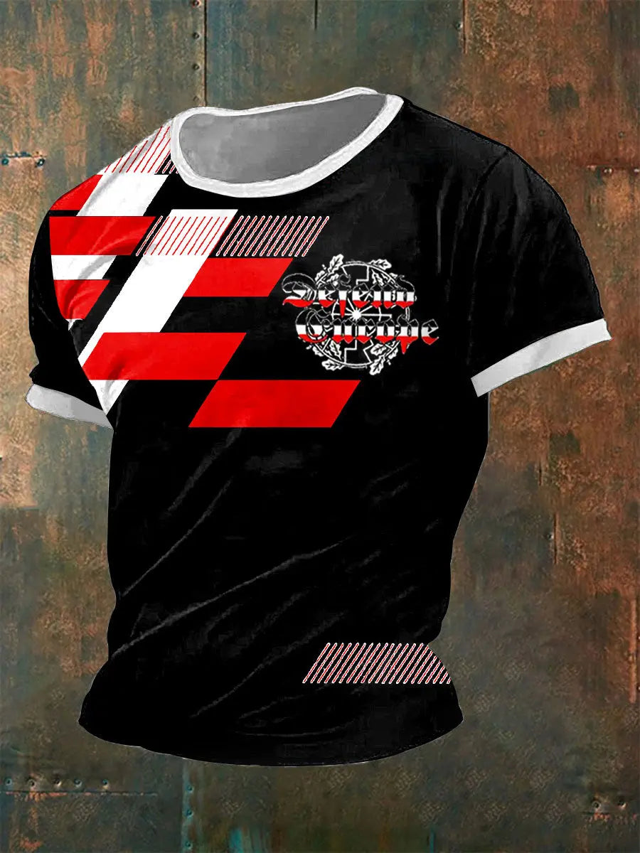 Gedrucktes Kurzarm-T-Shirt für Männer Europa zartstils