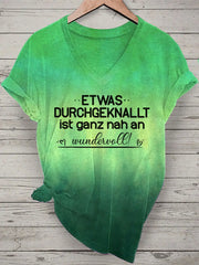 Damen-T-Shirt mit V-Ausschnitt zartstils