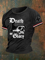 Herren Deutschland Eisernes Kreuz Tod oder Ruhm bedrucktes T-Shirt
