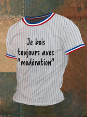 T-shirt à manches courtes Je Bois Toujours Avec Modélisation Homme