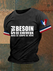 T-shirt à manches courtes Pas besoin De Cheveux Printed Homme