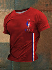 T-shirt imprimé à manches courtes Le Coq gaulois Homme