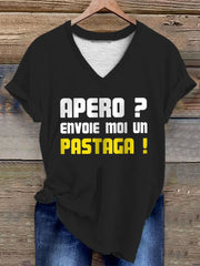 Femmes Apéro Envoie moi un pastaga! T-shirt