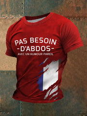 T-shirt Pas besoin d'abdos Homme