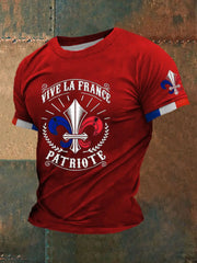 T-shirt imprimé à manches courtes Si Ce Drapeau Te Dérange Homme