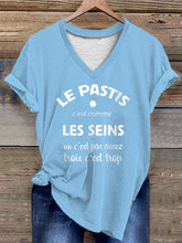 T-shirt Le Pastis c'est comme les seins Femme