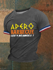 T-shirt Apéro barbecue les vacances pour homme