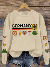 Damen-Sweatshirt mit Germamie bedrucktes, lässiges, langärmliges Sweatshirt