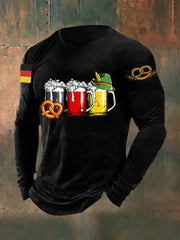 Men's German Beer Day Print Long Sleeve T-Shirt