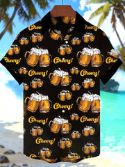 Herren Bier Hawaii Hemden