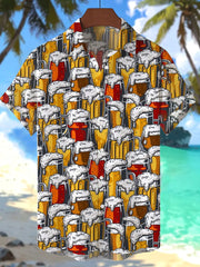 Herren Bier Hawaii Hemden