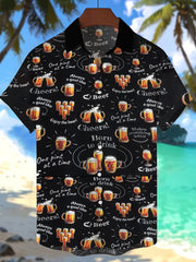 Herren Bier Hawaii Hemden