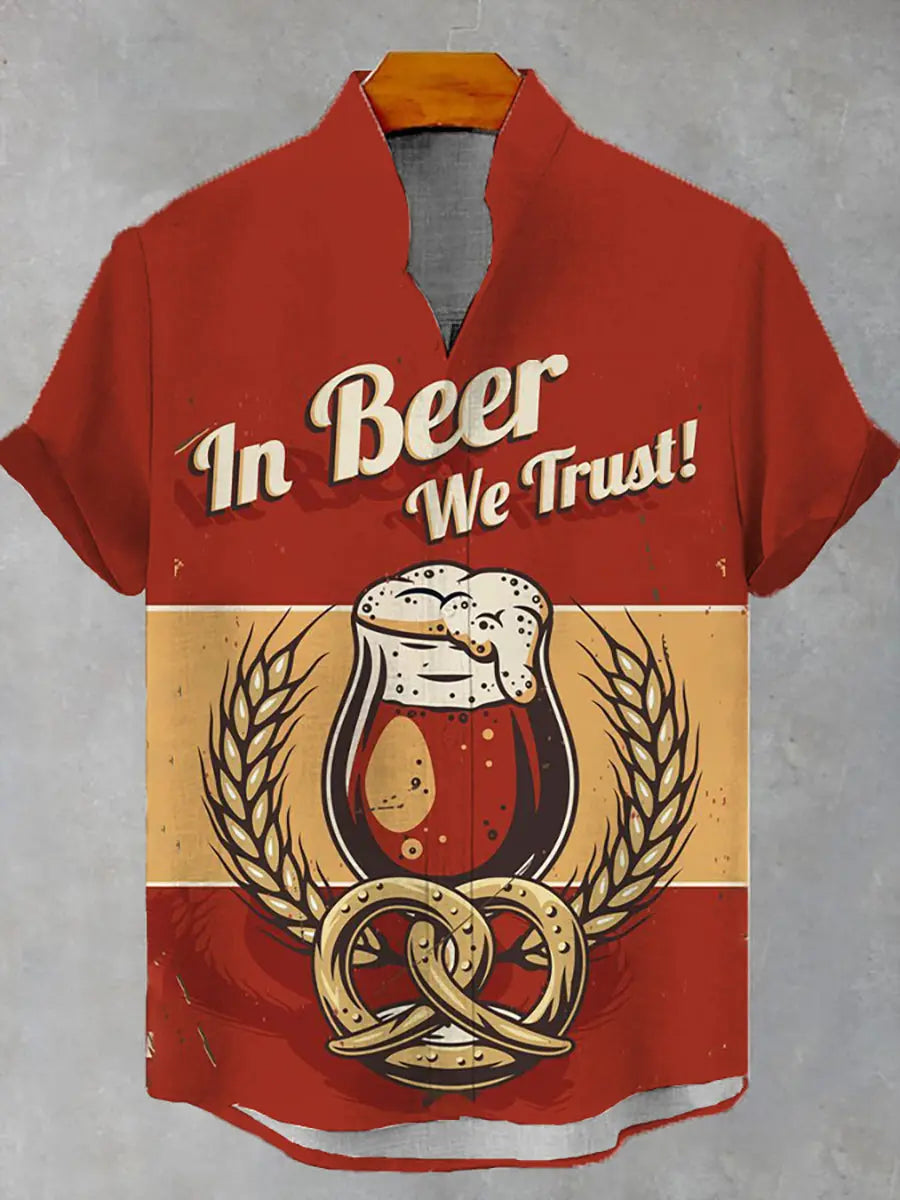 Deutschland-Bedrucktes Kurzarm-Hemd für Männer