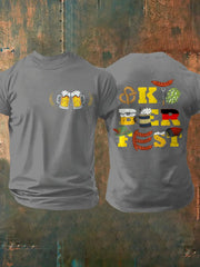 Herren Bier Fest Traditionelles Deutschland Food Print Shirt