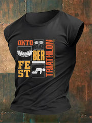 Herren Oktoberfest Triathlon Lustige Trink weste Top