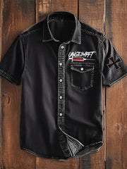 Herren-Kurzarm-Hemd mit Spritze ohne Impft