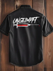 Herren-Kurzarm-Hemd mit Spritze ohne Impft