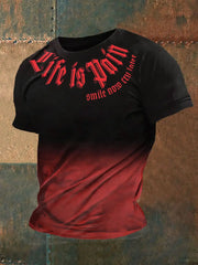 Das Leben der Männer ist Schmerz Schrei & Lächeln kurze Ärmel T-Shirt