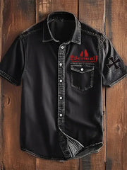 Herren Werwolf Deutschland mit Wolf bedrucktes Kurzarm-Shirt