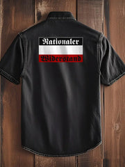 Herren Nationaler Wider stand bedrucktes Kurzarm-Shirt
