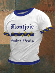 T-shirt à manches courtes imprimé français pour hommes