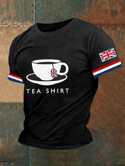 Men's England Flag Tea Shirt Printed Short Sleeve T-shirt