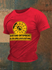 Herren-T-Shirt mit kurzen Ärmeln bedruckt