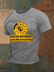 Herren-T-Shirt mit kurzen Ärmeln bedruckt