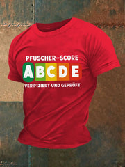 Herren Pfuscher Score bedrucktes Kurzarm-T-Shirt